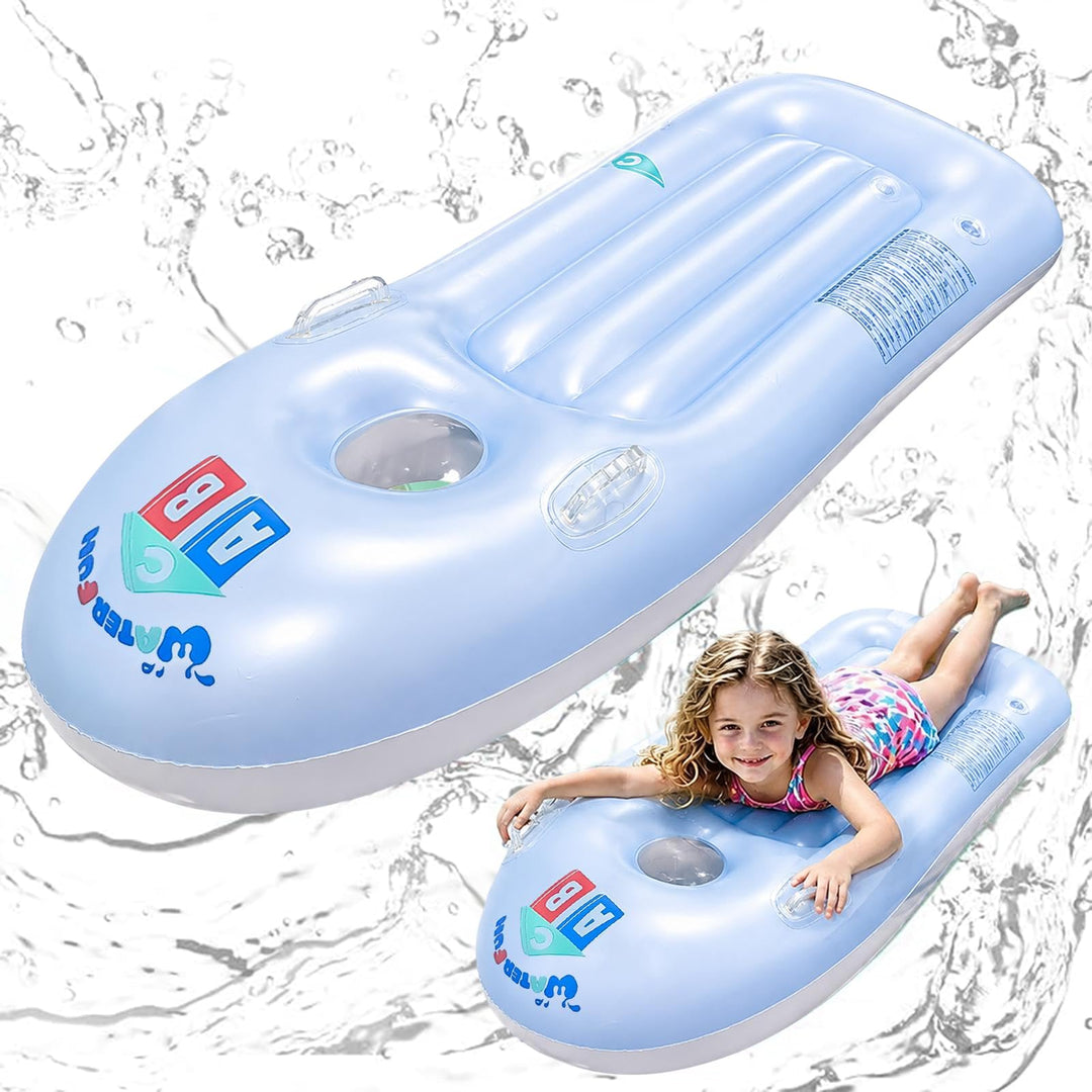 Schwimmbrett Bodyboard Aufblasbar, Surfbrett Bodyboard mit Griffen, Schwimmhilfe Aufblasbar Kinder,