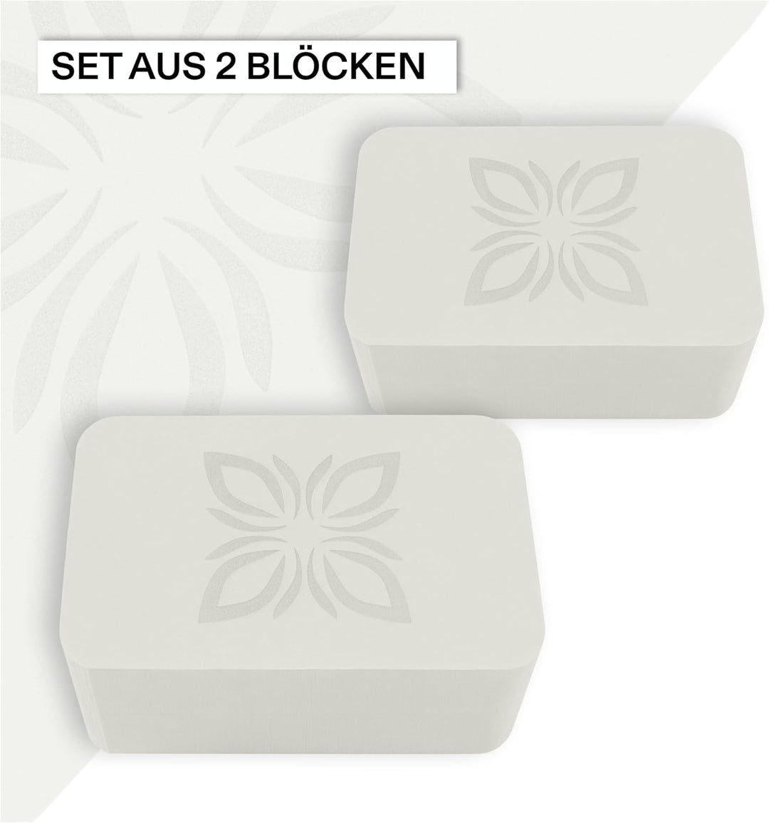 RAISE™ Yoga Block EVA 2er Set – Yogablock rutschfest & superleicht – Hochdichter Schaumstoff, stabil