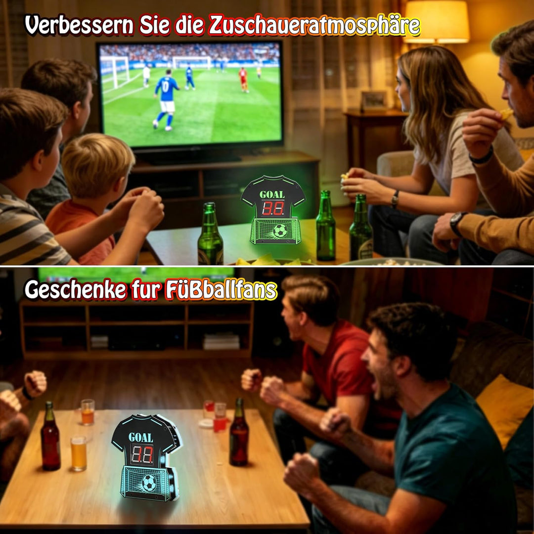 Fussball LED Lötbausatz - DIY Mint Elektronik Lötprojekt mit RGB Hintergrundbeleuchtung, Trikotnumme