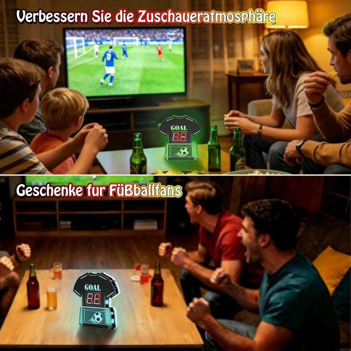 Fussball LED Lötbausatz - DIY Mint Elektronik Lötprojekt mit RGB Hintergrundbeleuchtung, Trikotnumme