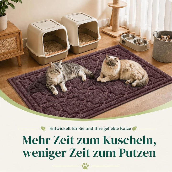 Yimobra Strapazierfähige Katzenstreumatte XL Jumbo 90 x 120 cm, einfach zu reinigen, rutschfest, was