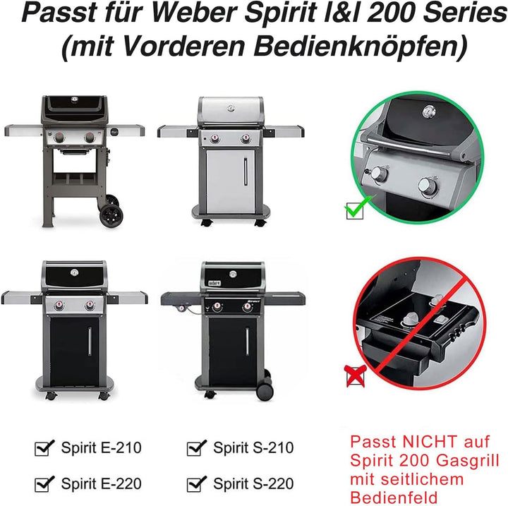 7635 38,8CM Flavorizer Bars für Weber Spirit I&II 200 ,Spirit E210/220 S210/220 Grills(mit vorderen