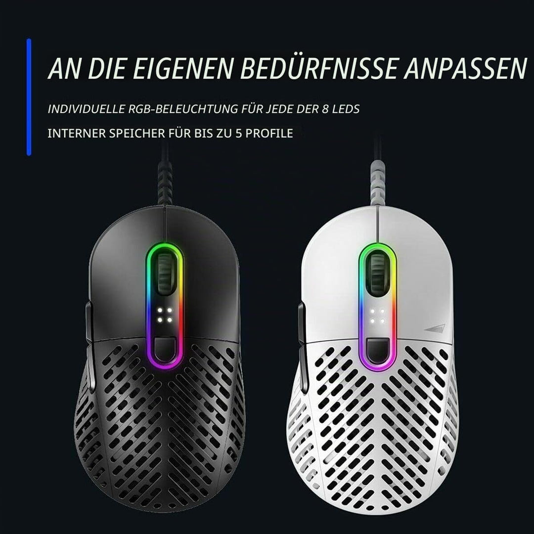 Mountain Makalu 67 - Gaming-Maus, ergonomisch und nur 67g schwer, mit PixArt PAW3370 Sensor, 100% PT