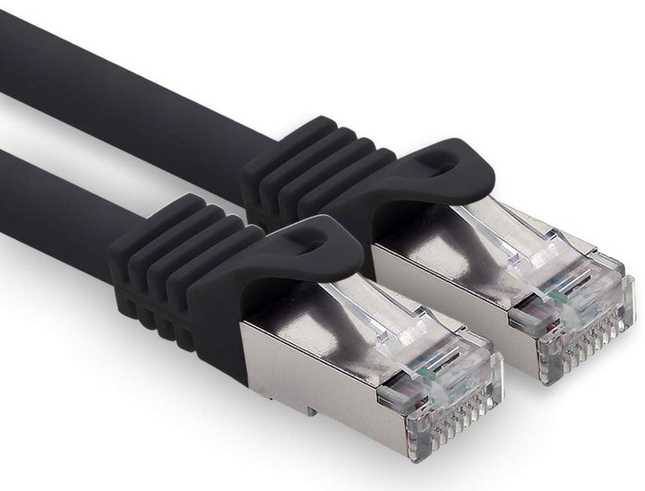 50m - schwarz - 1 Stück CAT.7 Computer Ethernet Kabel Netzwerkkabel (Rohkabel) Patchkabel S-FTP LSZH