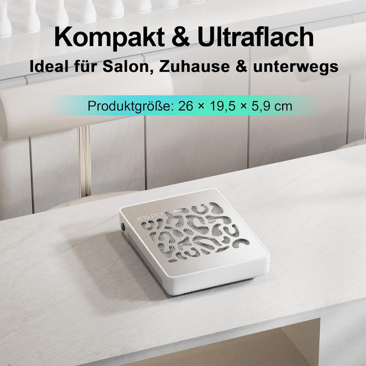 L’UGX Professionelle Staubabsaugung für Nägel, 650Pa Profi Absaugung, 4500 U/min Bürstenloser Motor,