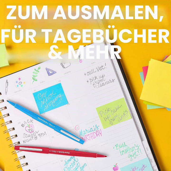Paper Mate Flair Filzstifte mittlere Spitze (0,7 mm) Schwarz 36 Stück 1 stück (36er Pack) Mittlerer