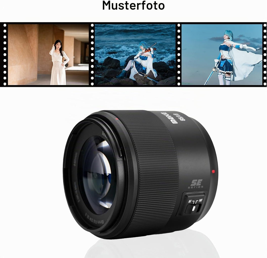Meike 85mm f1.8 SE II Vollformat STM Hochauflösendes 8K Autofokus Mittel-Teleobjektiv für Canon EOS