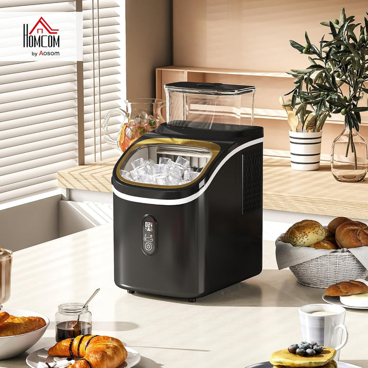 HOMCOM Eiswürfelmaschine 15 kg/24h Ice Cube Maker Maschine mit Schaufel, 1,5 L Wassertank, Verstellb