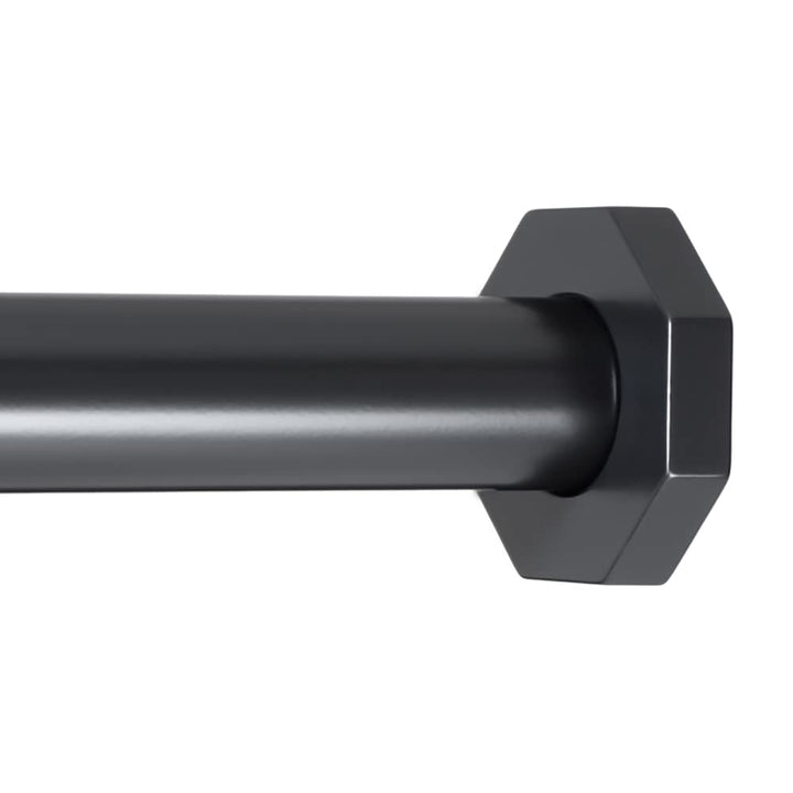 Ivilon Spannvorhangstange – Sechseckige Federspannstange für Fenster oder Dusche, 61 bis 91 cm, Schw