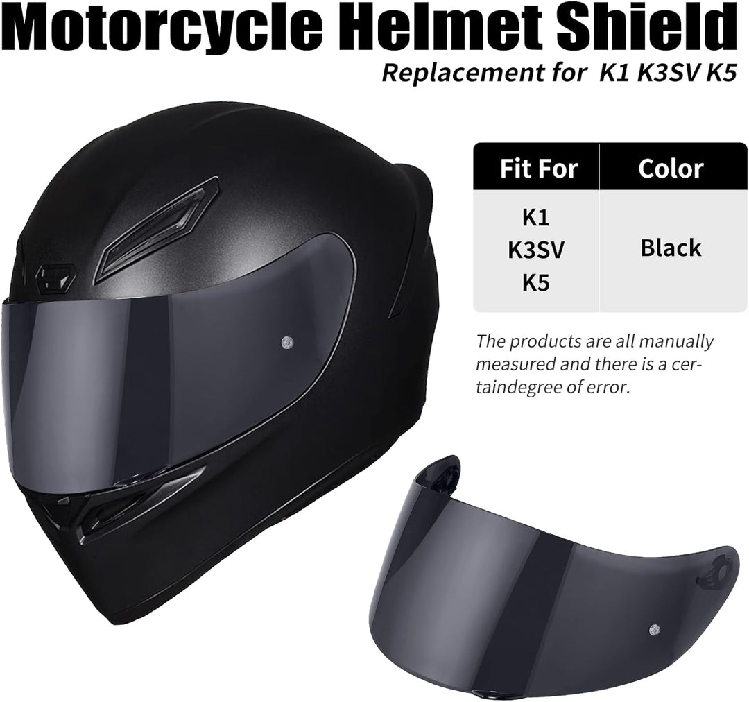 Helmvisier für Agv K1 K3SV K5 Visier, Motorradhelm Visier,Motorrad Windschutz Helm Objektiv Visier V