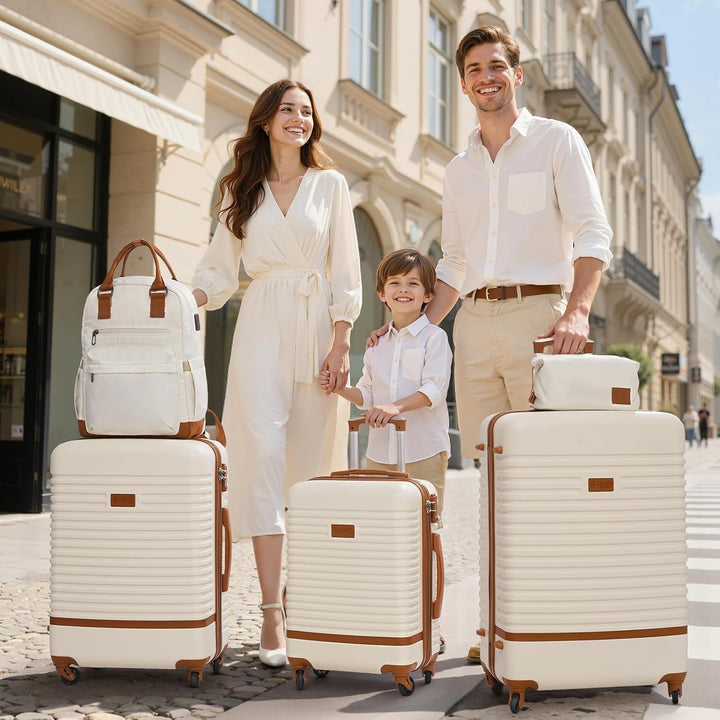 COOLIFE Koffer Trolley Koffer Reisekoffer von ABS Hartschalen Trolley 4 Rollen TSA-Schloss Der Koffe