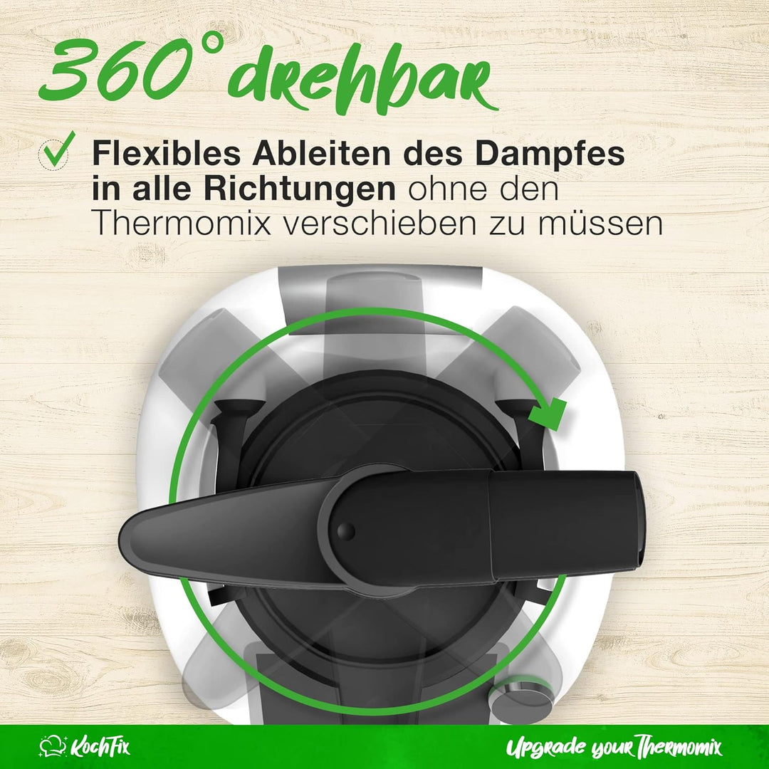 KochFix Dampfumleitung passend für Thermomix TM5, TM6, TM31, Monsieur Cuisine - Dampfumleiter zum Sc