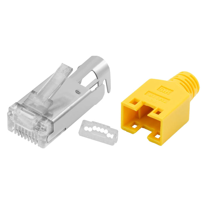 BIGtec RJ45 Stecker Netzwerkstecker 50 Stück Hirose TM11 gelb Hochgeschwindigkeits Verbindung für Fa