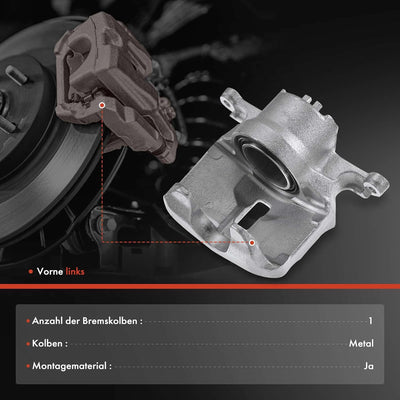 Frankberg Bremssattel Bremszange Vorne Links Kompatibel mit Qashqai +2 I J10 JJ10 1.5L-2.0L 2007-201