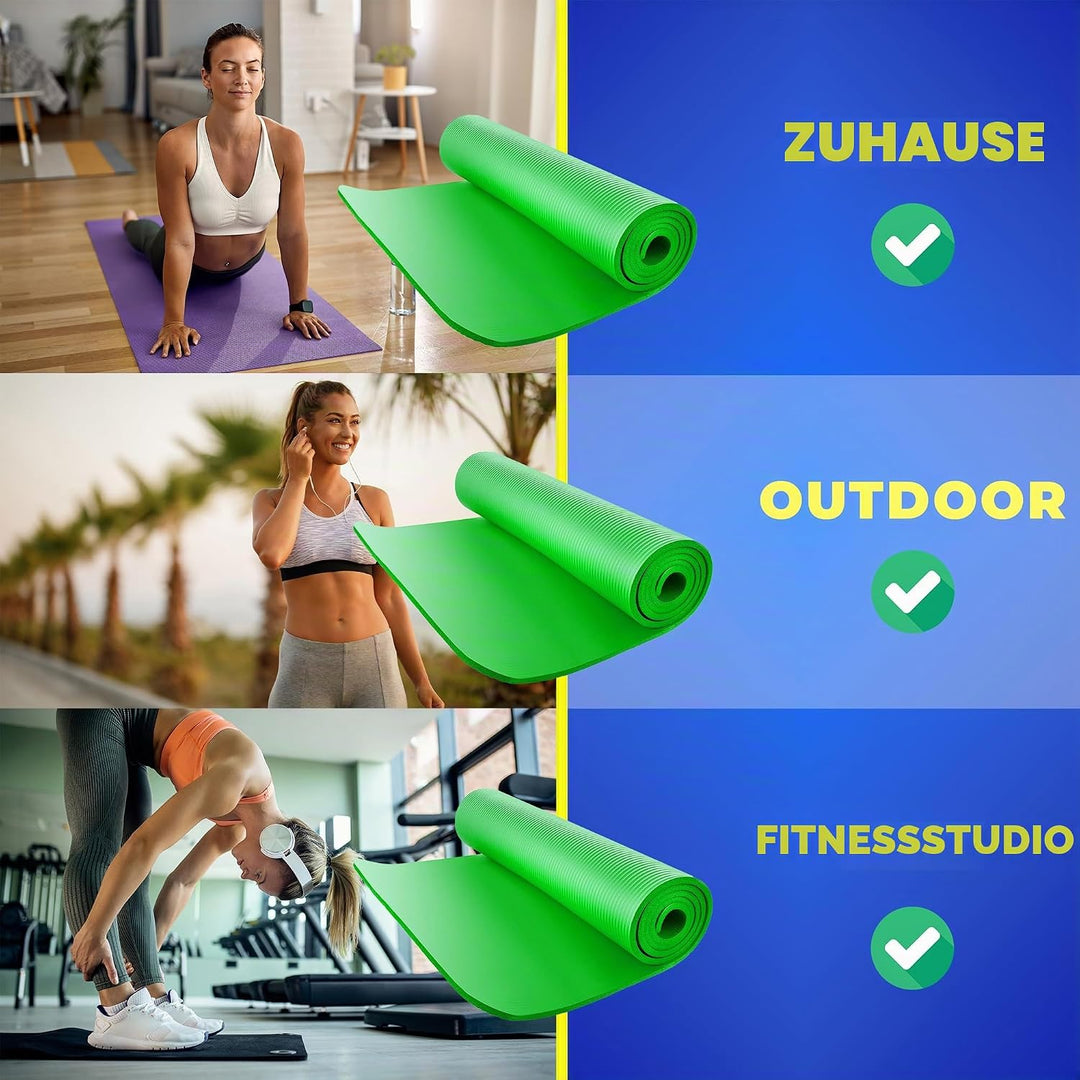 FIZYO FITYO Yogamatte Gymnastikmatte Fitnessmatte Trainingsmatte Turnmatte | für Yoga, Training, Erh