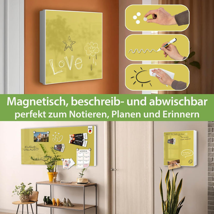 banjado Grosser Schlüsselkasten Metall - Schlüsselbox 30x30cm mit 32 Haken - Schlüsselkasten modern
