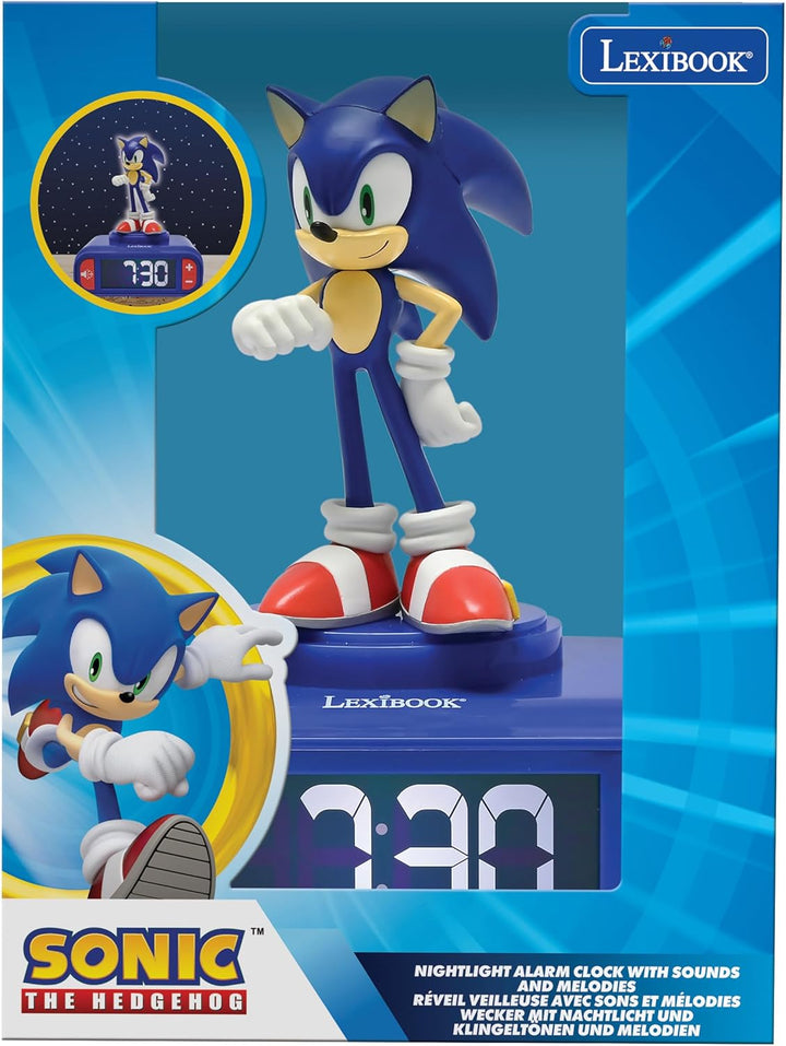 Lexibook, Sonic The Hedgehog, Sonic Nachtlicht-Wecker, Klänge und Melodien, Hintergrundbeleuchtetes
