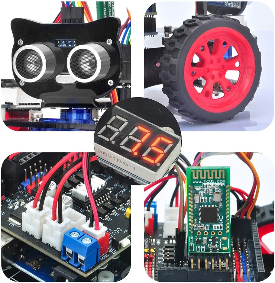 OSOYOO Modell 3 Roboter Auto Bausatz für Arduino | Programmierbares Lern Kit für Anfänger und Profis