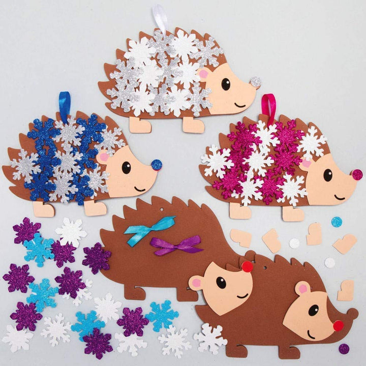 Baker Ross AX460 Schneebedeckter Igel Mix & Match Deko Bastelset Für Kinder - 5 Stück, Kreativsets U