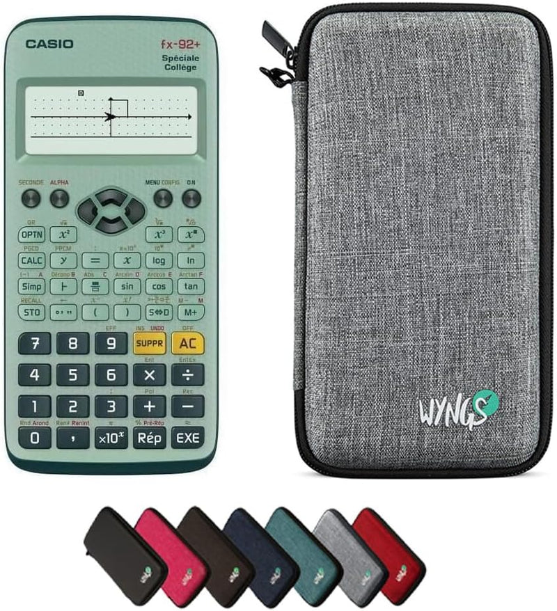 CALCUSO Sparpaket: Casio FX-92 Speciale Collège technisch-wissenschaftlicher Taschenrechner + WYNGS