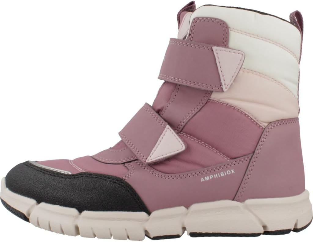 Geox J Flexyper B Ab Stiefelette für Mädchen 28 EU Dk Rose, 28 EU Dk Rose