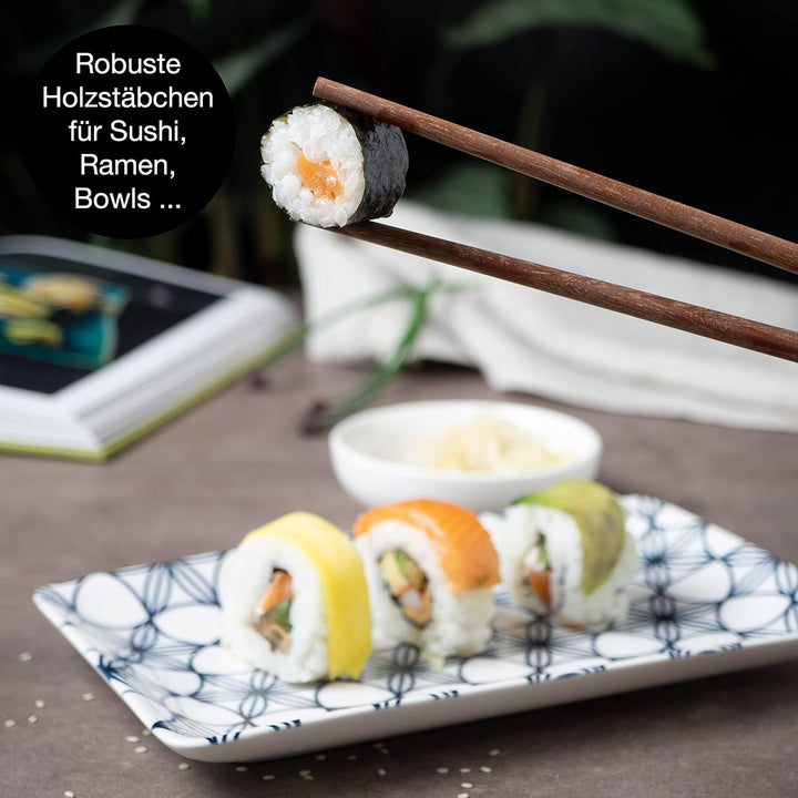Moritz & Moritz Sushi Geschirr Set für 2 Personen - 10 Teile - Sushi Servierset mit 2x Sushi-Teller,