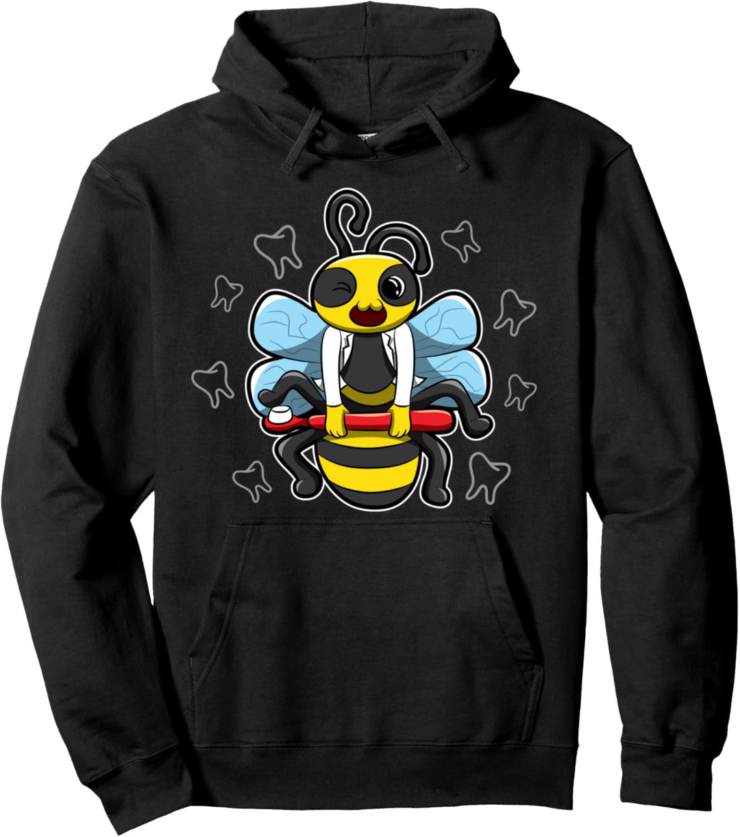 Bienen putzen sich gerne die Zähne - Lustiges Zahnarzttier Pullover Hoodie