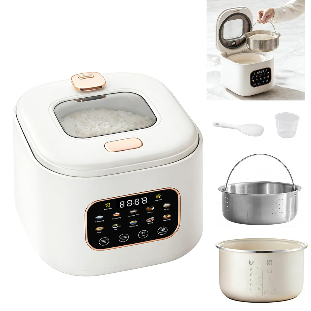 Reiskocher 3L, mit Low Sugar Funktion, 10 Programme, Low Carb Funktion | Rice Cooker, Dampfgarer, To