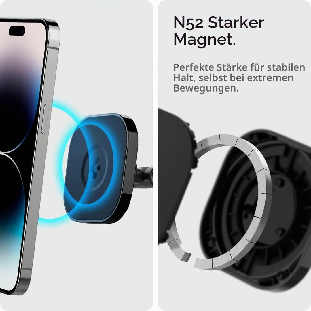 Spigen OneTap 3 Magfit Magsafe Autohalterung, Armaturenbrett und Windschutzscheibe KFZ Magnetische H