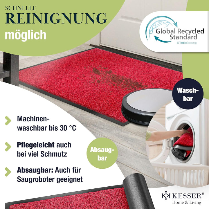 KESSER Schmutzfangmatte, Profi Fussmatte in vielen Grössen, Türmatte, Teppich, Fussabtreter & Fussab