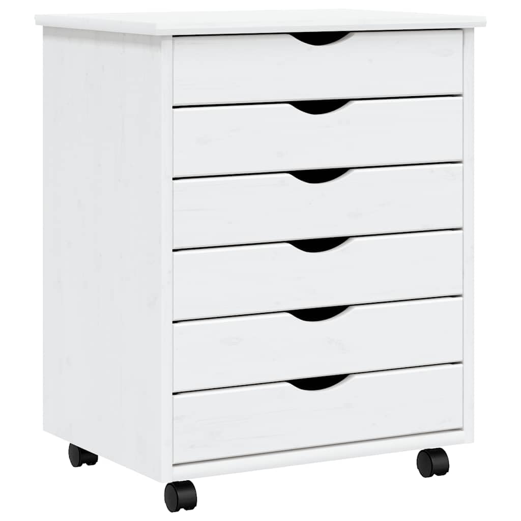vidaXL Rollschrank, Rollcontainer mit 6 Schubladen, Kommode Schubladenschrank mit Rollen, Büroschran