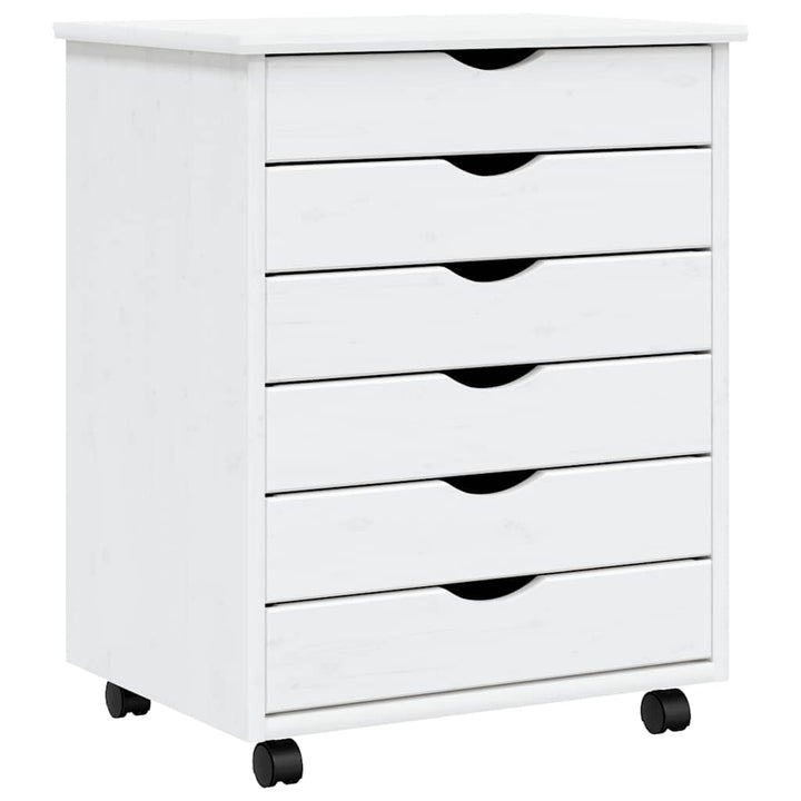 vidaXL Rollschrank, Rollcontainer mit 6 Schubladen, Kommode Schubladenschrank mit Rollen, Büroschran