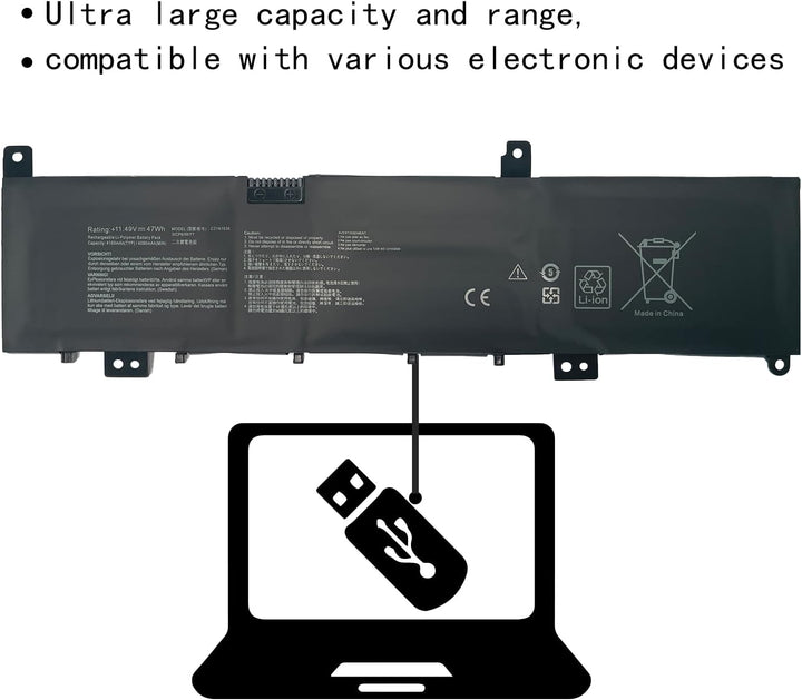 C31N1636 0B200-02580100 0B200-02580000 0B200-02580200 Laptop Batterie Ersatz für Asus VivoBook Pro 1