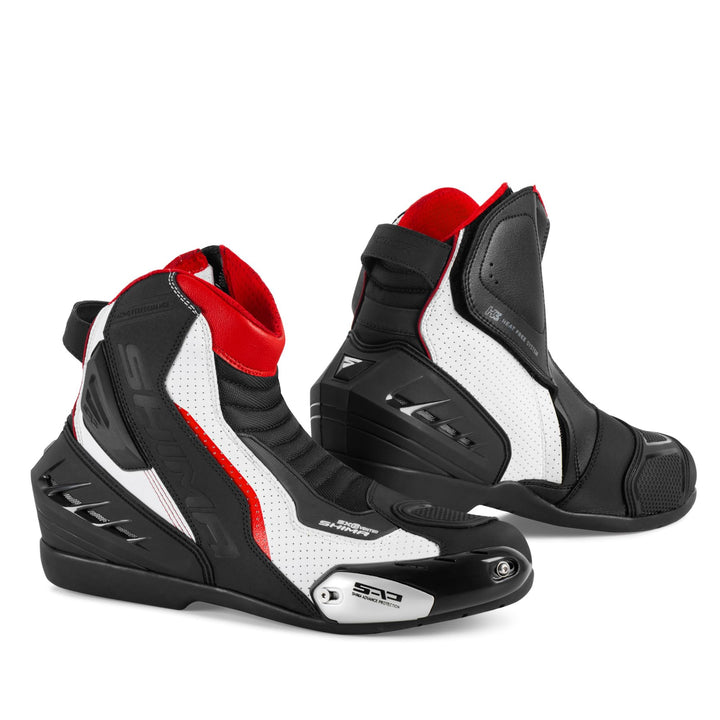 SHIMA SX-6 Men, Motorradsteifel Herren | Verstärkte Leder Motorradschuhe mit Seitlichem Reissverschl
