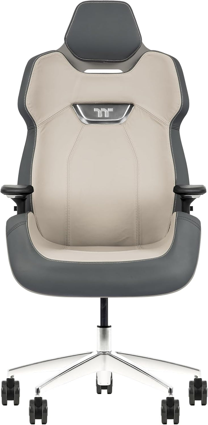 Thermaltake Argent E700 | Premium Gaming Chair | Glacier White & Slate Gray Crayon | Echtleder, Glac