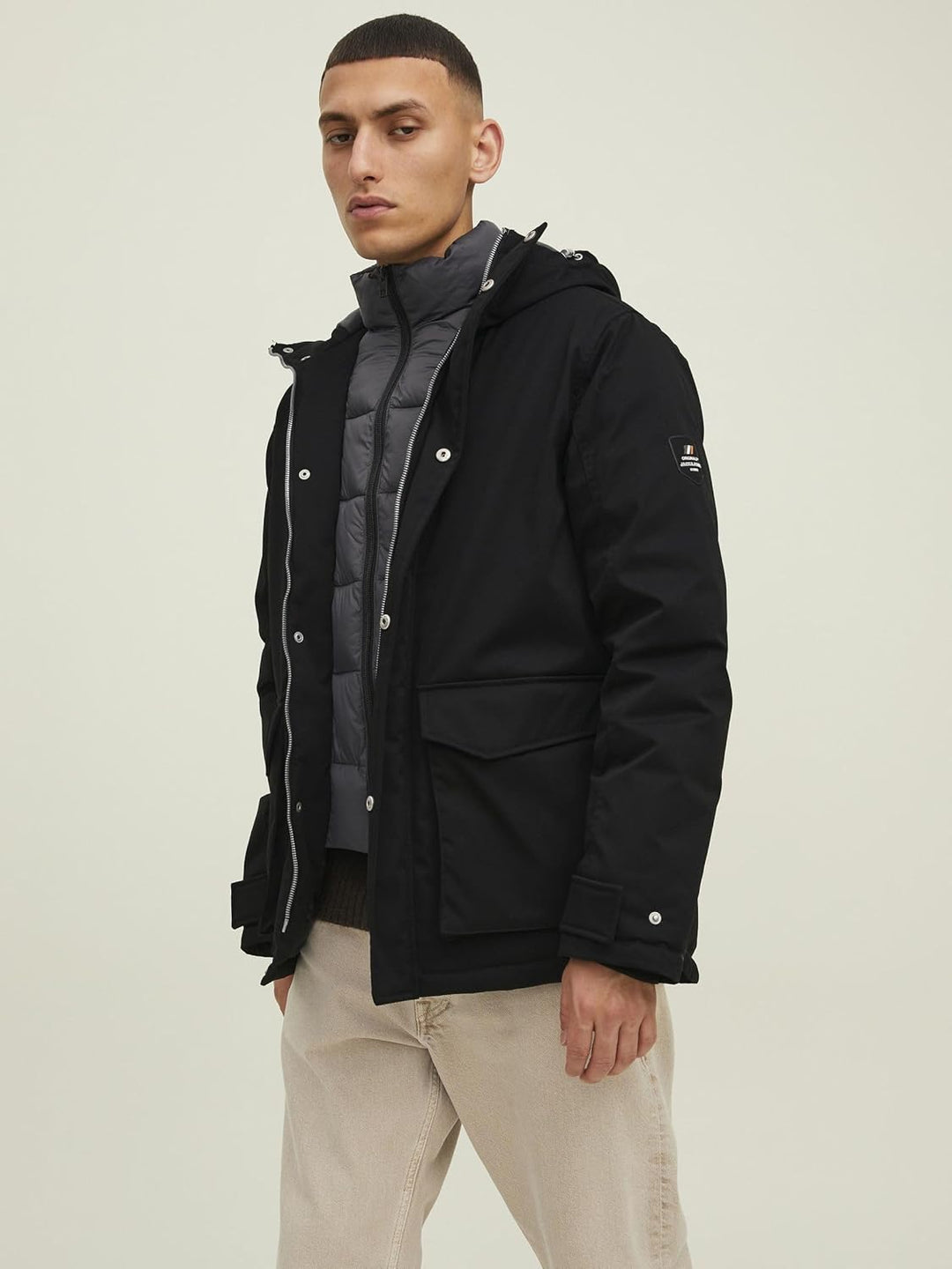 JACK & JONES male Jacke Gefütterte Innenweste S Schwarz, S Schwarz