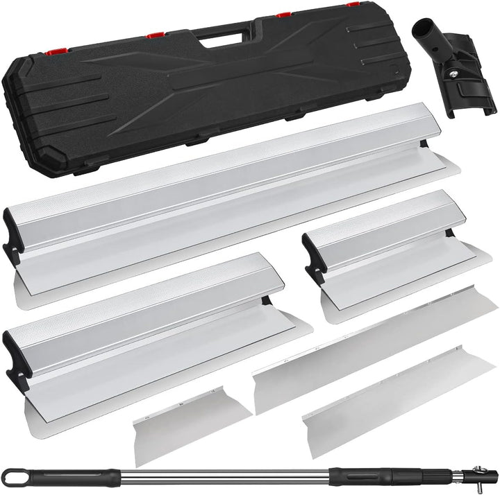 Flächenspachtel Set im Koffer mit Ergonomischem Griff, Spachtel Werkzeug (300mm + 500mm +800mm) und