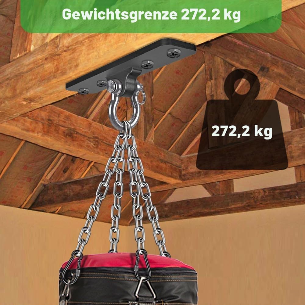 Dolibest Schwerer Taschen-Aufhänger, Wand-Deckenhalterung für Suspensionstrainer, Körpergewicht-Kraf