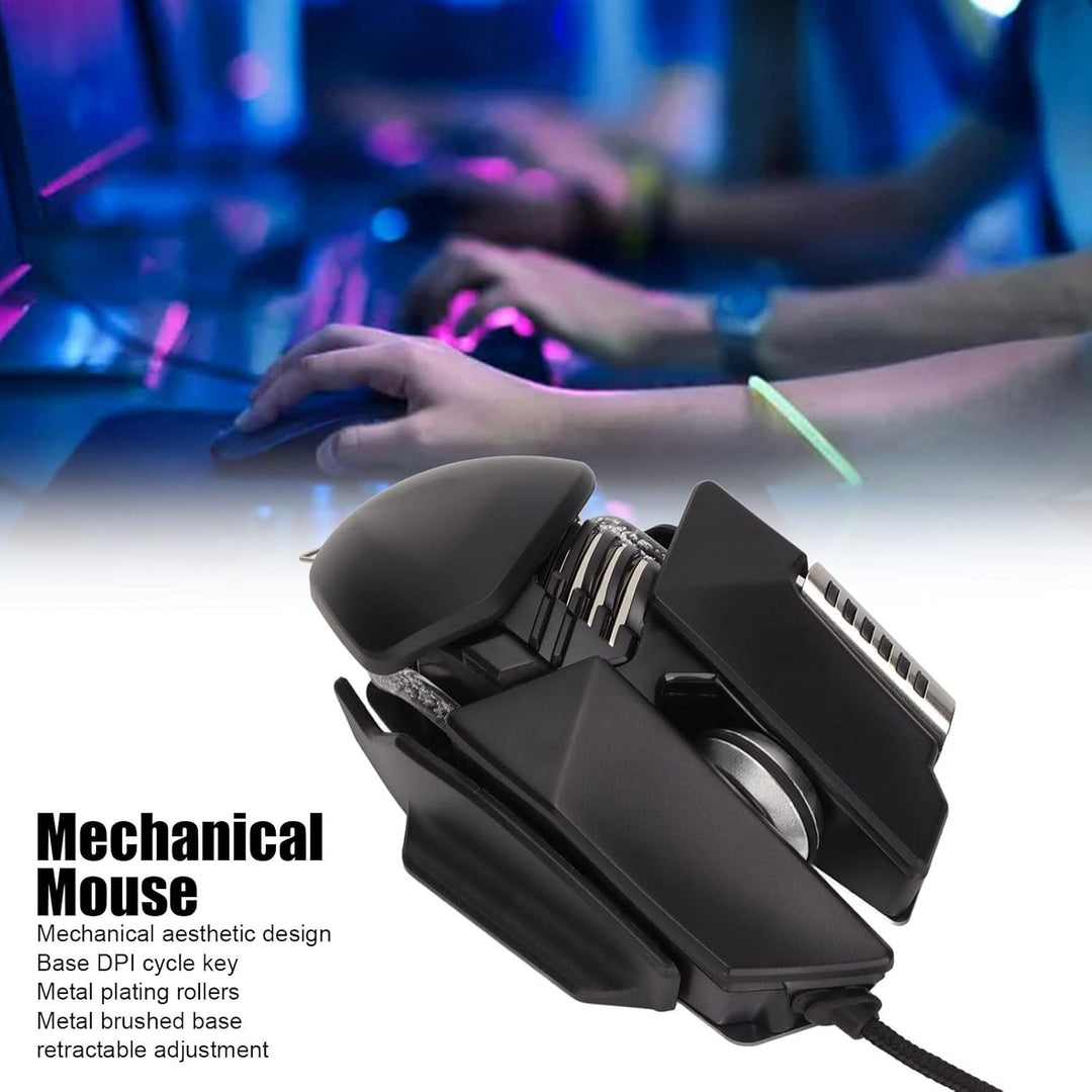 Gaming-Maus, 12800 DPI Einziehbare Anpassung Wassergekühlter RGB-Lichteffekt Kabelgebundene Maus Gal