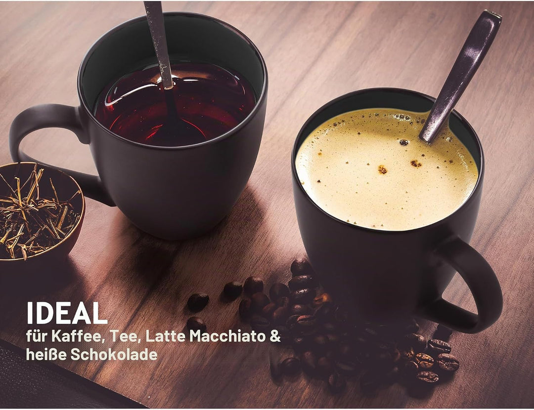 MIAMIO - 6 x 350 ml Kaffeetassen/Kaffeebecher Set - Tassen Set 6er Modern - Le Papillon Kollektion S