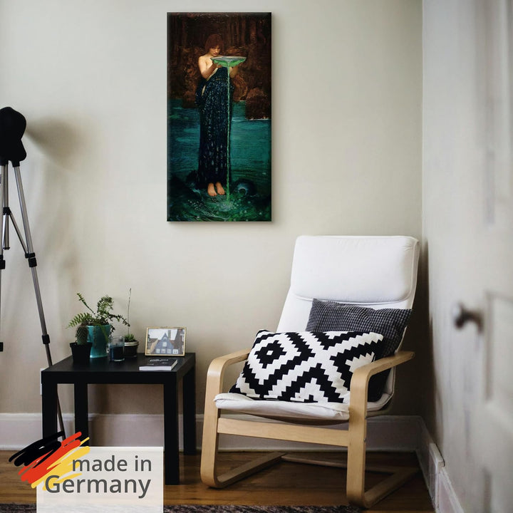 ARTland Leinwandbilder Wandbild Bild auf Leinwand 50x100 cm Wanddeko Frau See Schale Wasser Gift Ovi