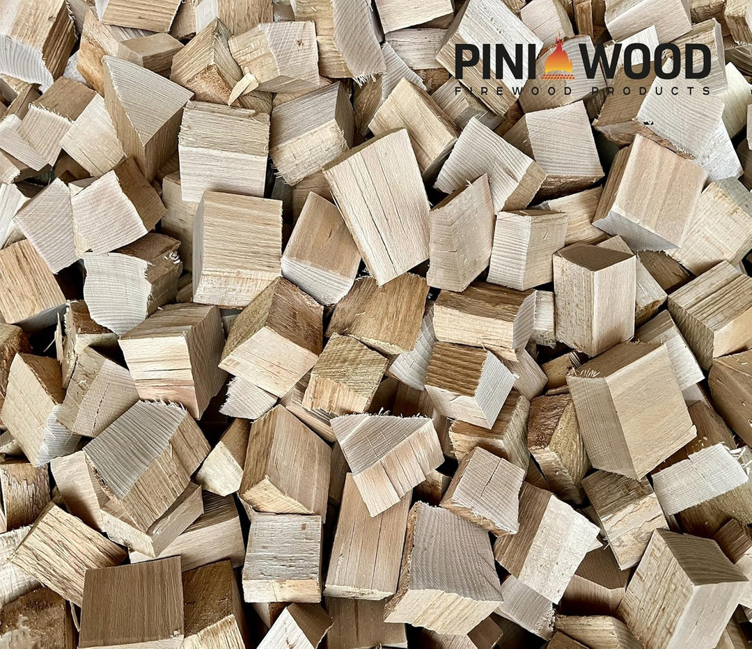 PINI Wood Chunks Buche OHNE RINDE 7 Kg Räucherklötze für Grill Smoker Pizzaofen