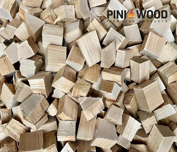 PINI Wood Chunks Buche OHNE RINDE 7 Kg Räucherklötze für Grill Smoker Pizzaofen