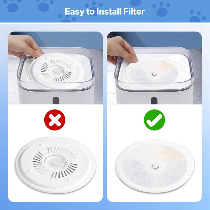 5 Stück Katzenbrunnen Filter 3.0, Ersatzfilter kompatibel mit Everweet Solo SE/Solo 2/3 Pro/3/2s Hun