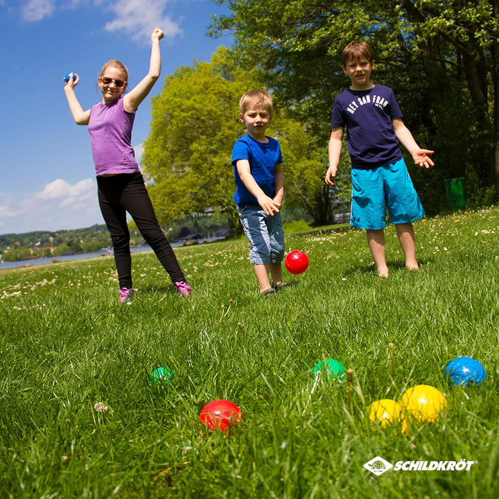 Schildkröt® Fun Boccia Set, 4x 2 Kunstoffkugeln, 1x Zielkugel, in wiederverschliessbarer Tragetasche