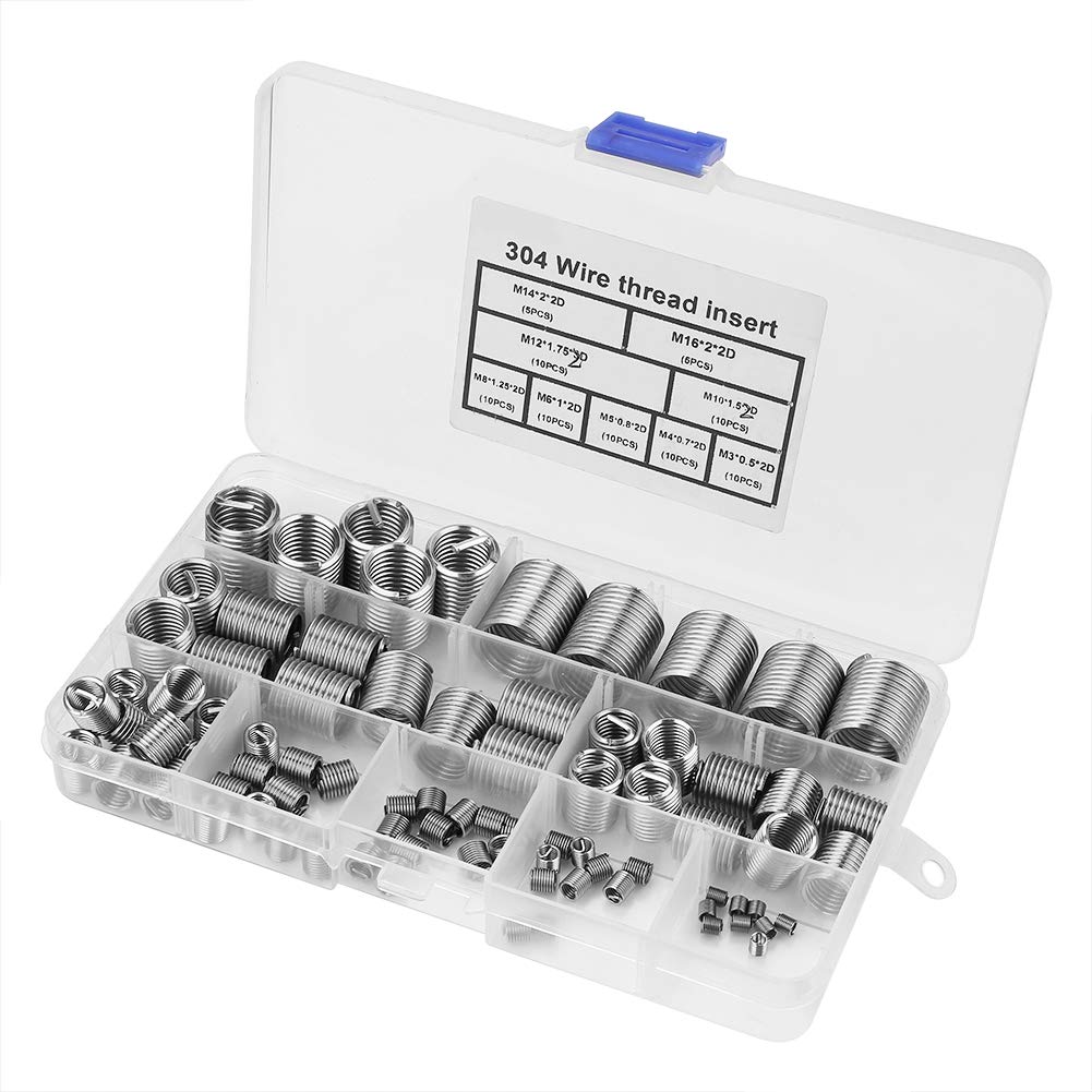 M5 M6 M8 M10 M12 M14 M16 304 Gewindeeinsätze Edelstahl Reparatureinsatz mit Gewinde Sortiment Spiral