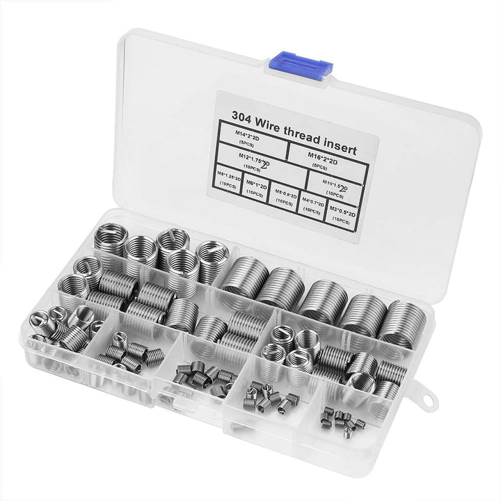 M5 M6 M8 M10 M12 M14 M16 304 Gewindeeinsätze Edelstahl Reparatureinsatz mit Gewinde Sortiment Spiral