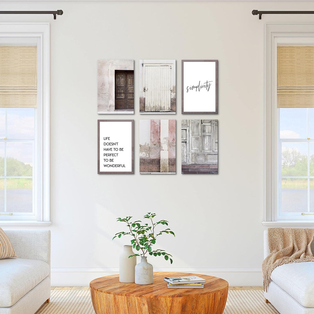 Novart Wandbilder Set - KOMPLETT AUFHÄNGFERTIG - Made in Germany - Moderne Bilder Home Wohnzimmer Sc