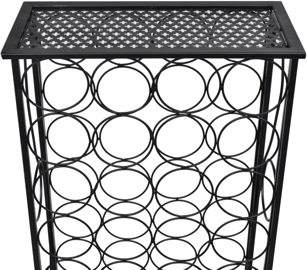 vidaXL Flaschenregal Flaschenständer Weinschrank Weinregal 28 Flaschen Metall 47.5 x 21 x 100 cm, 47