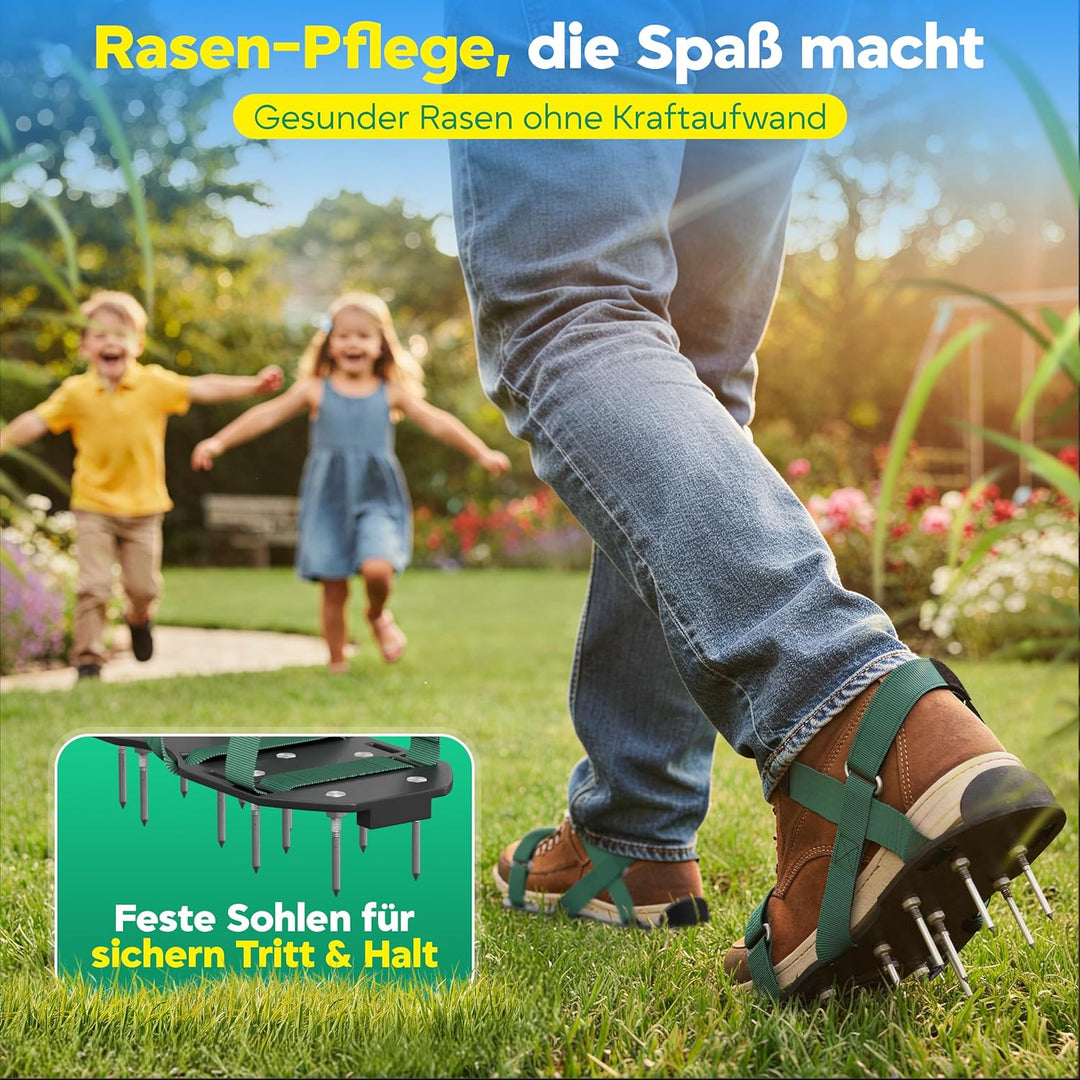Caveon® Premium Nagelschuhe – Rasenbelüfter & Estrichschuhe mit Klettverschluss für sichtbar dichter